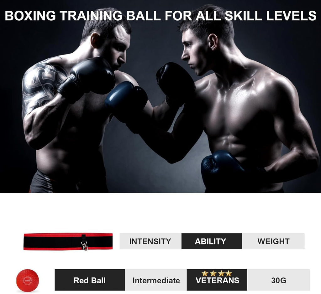 Dermasy - Pelota de reflejos de boxeo mejorada, pelota de entrenami...