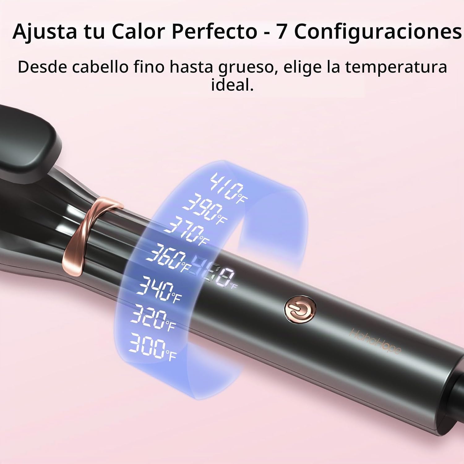 Hahahope Rizador profesional de 1 1\/2 pulgadas con abrazadera, var...