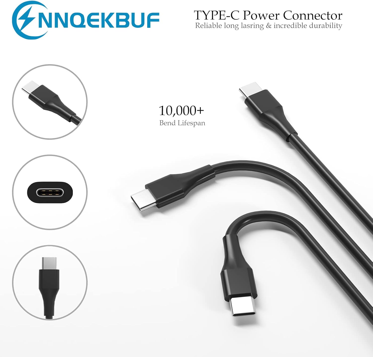 NNQEKBUF Cargador universal para portátil USB C de 45 W y 65 W, com...