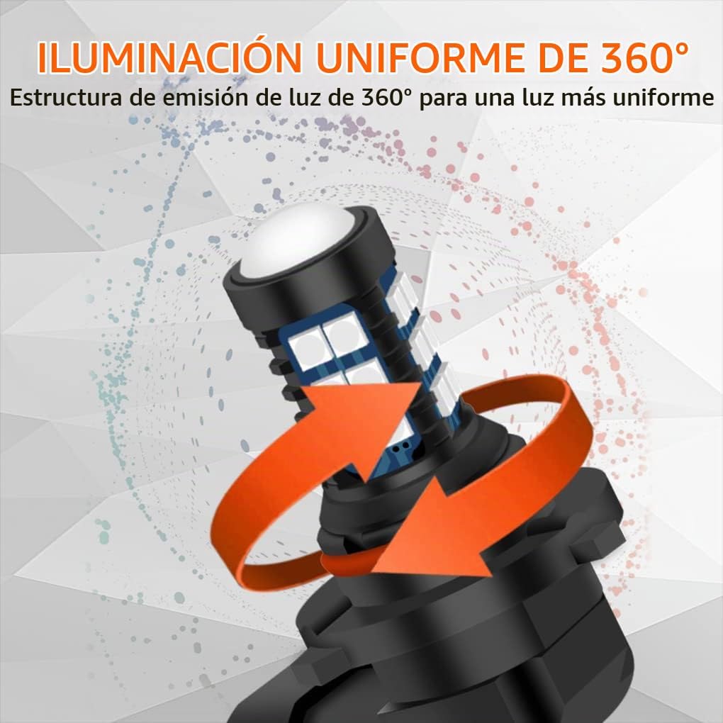 GLOFE 9005 9006 HB3 HB4 Bombillas LED 10000K Azul Profundo H10 Xtre...