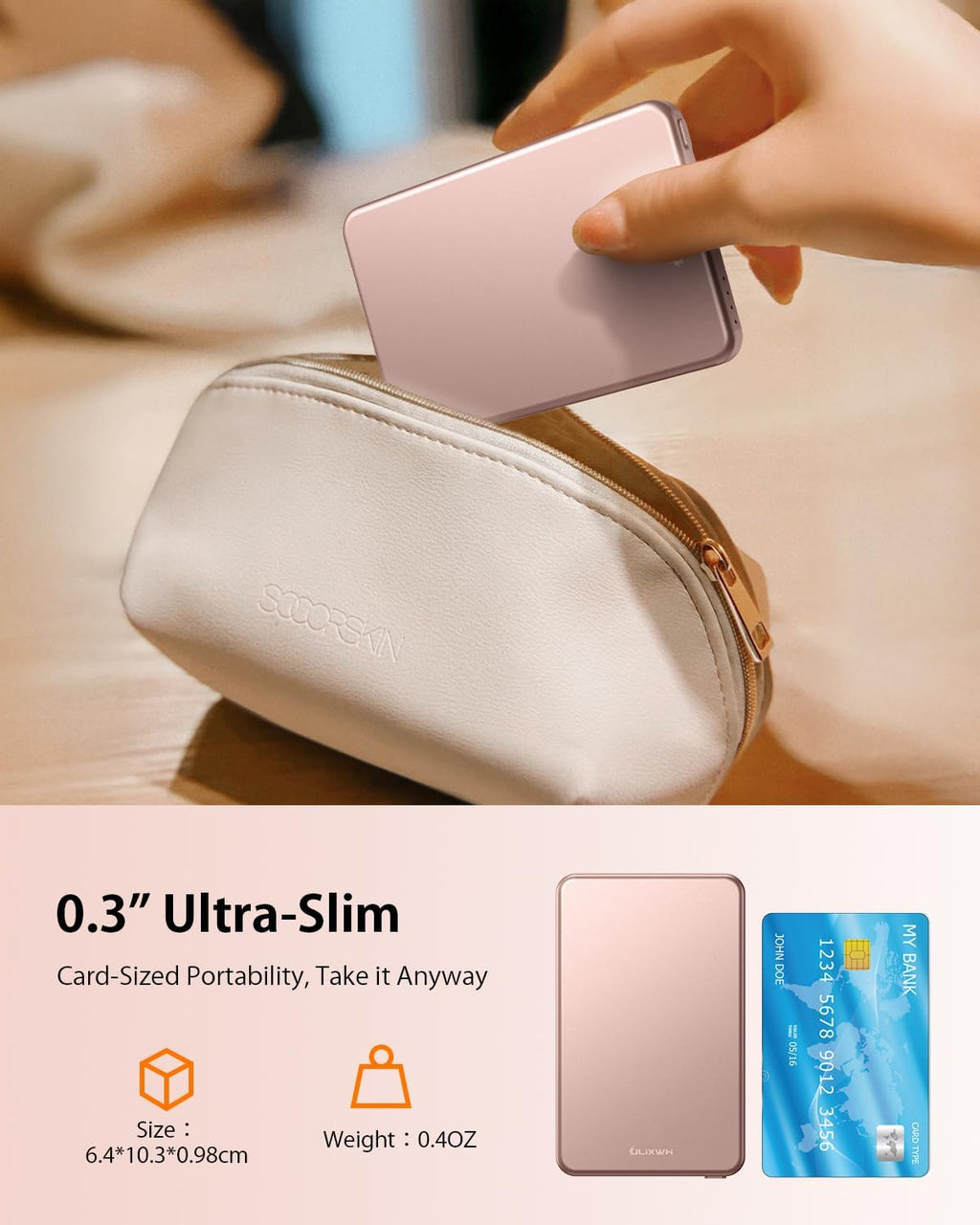 ULiXWH [0,3 cm Ultra Slim] [Hecho de aleación] para Magsafe Cargado...