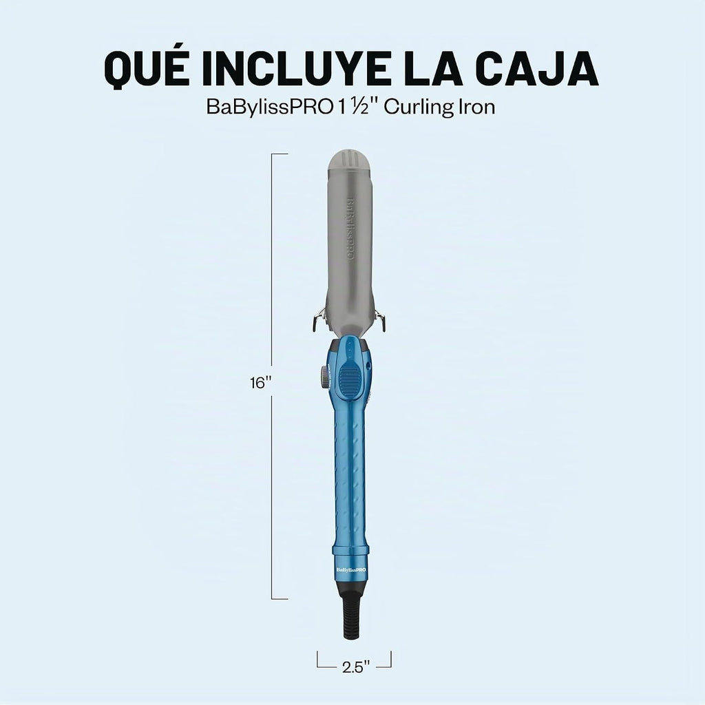 BaBylissPRO Rizador de Resorte de Titanio Nano, Varita Profesional...