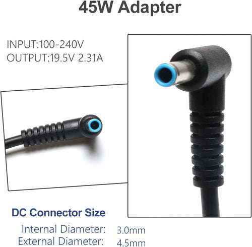 Always-On Safe, cargador de punta azul de 45 W para portátil HP mod...