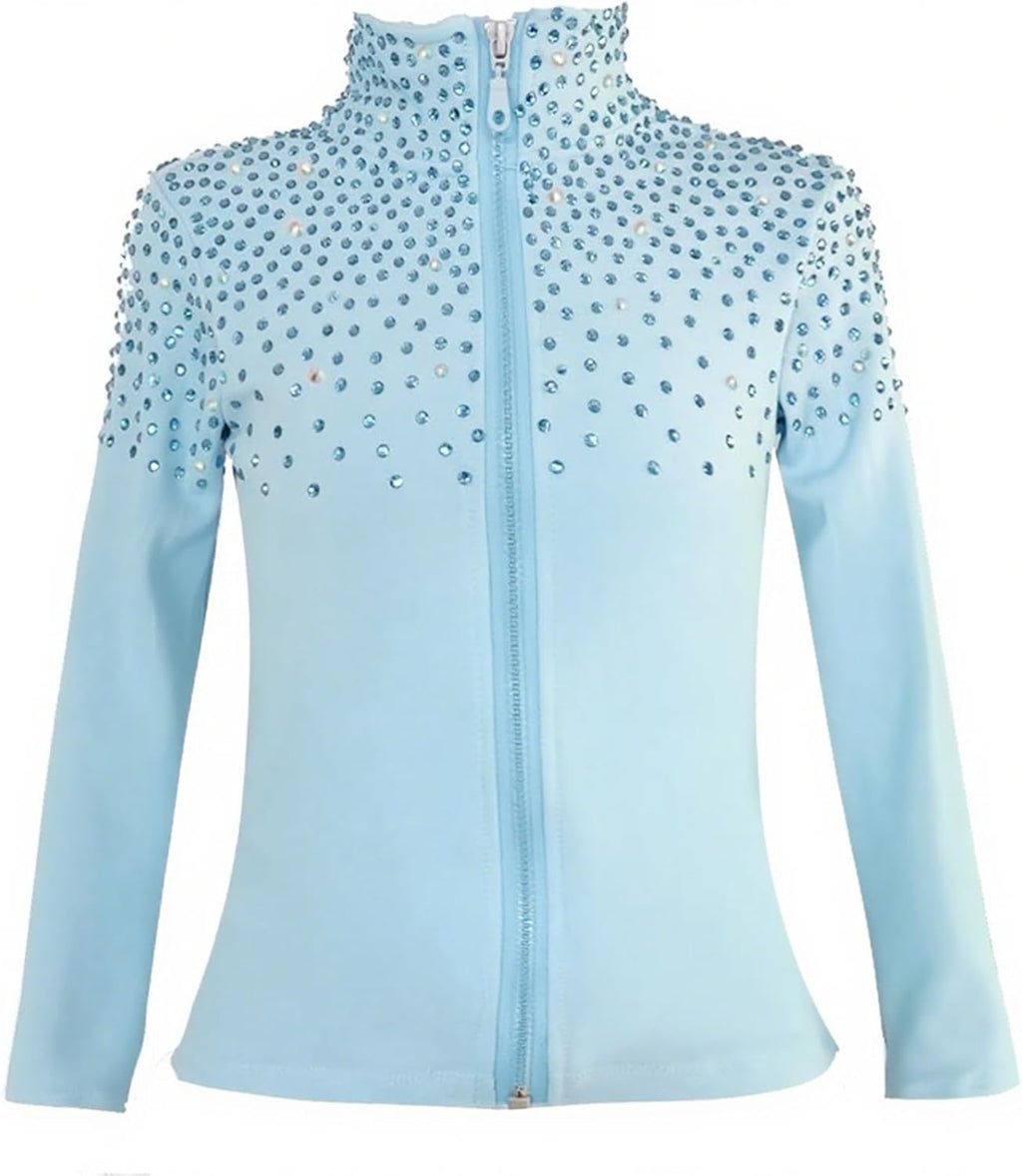 JoyCan Chaqueta de patinaje artístico con forro polar de manga larg...
