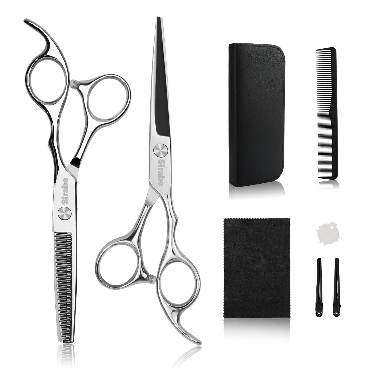 Juego de tijeras de corte de cabello y adelgazamiento, tijeras prof...