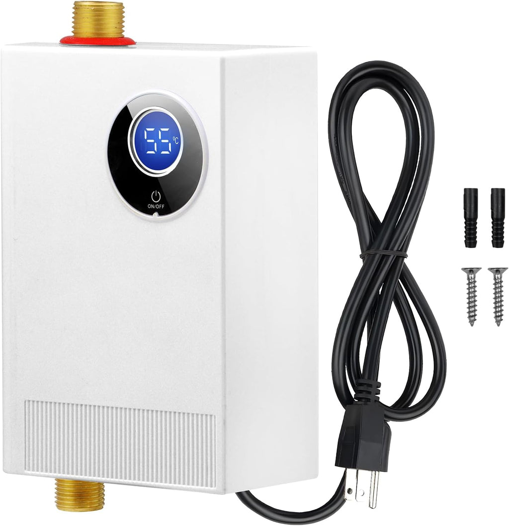 Calentador de agua eléctrico sin tanque de 110 V, 3000 W debajo del...