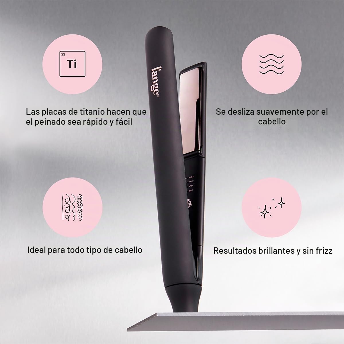 L'ANGE HAIR Plancha plana de titanio Straight Forward \u2013 Pl...