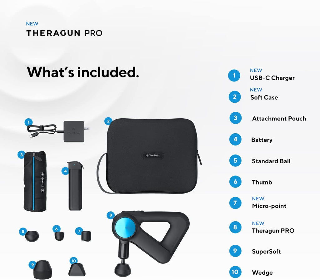 TheraGun Pro - Pistola de masaje manual de tejido profundo - Pistol...