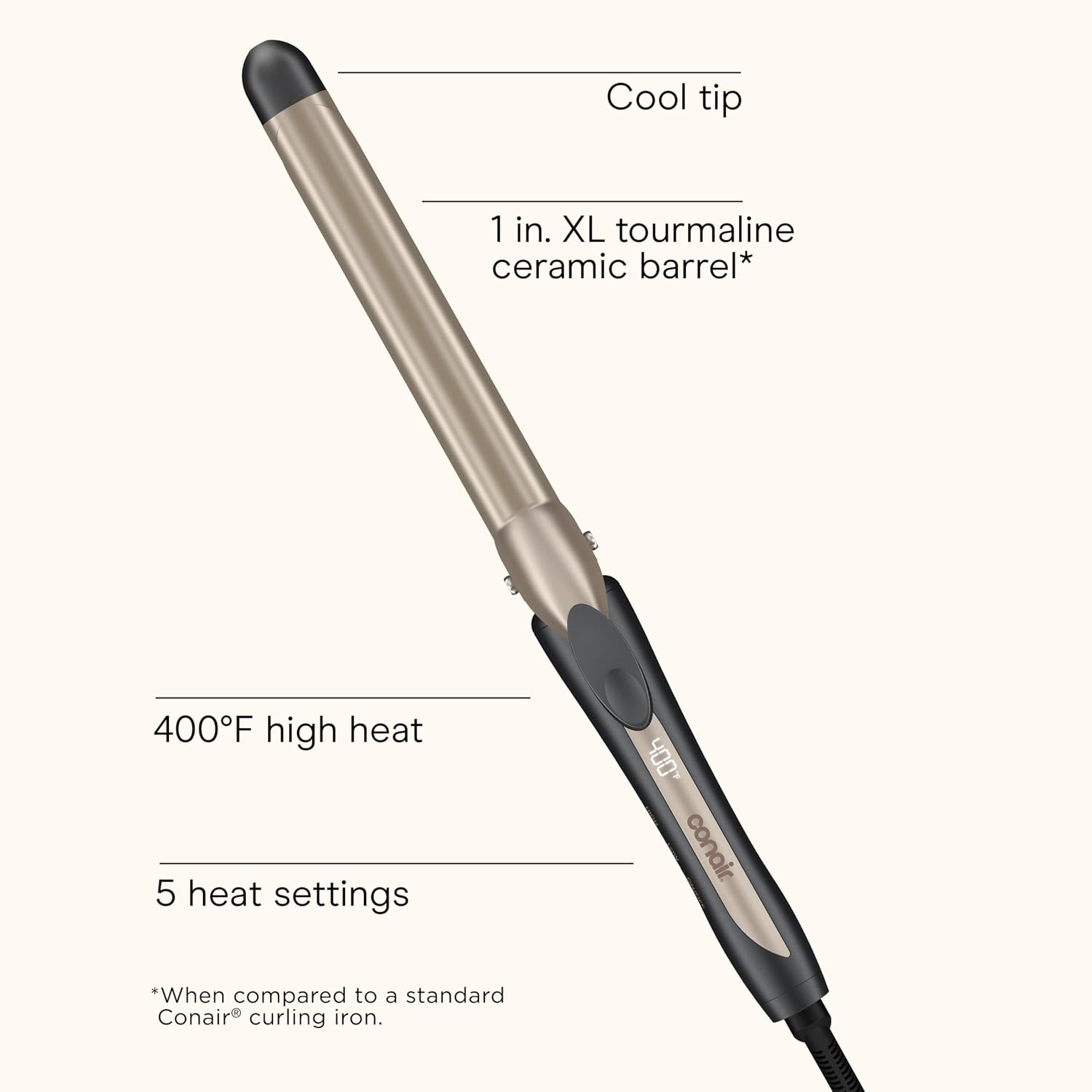 INFINITI PRO Conair - Rizador de cerámica de turmalina de barril la...