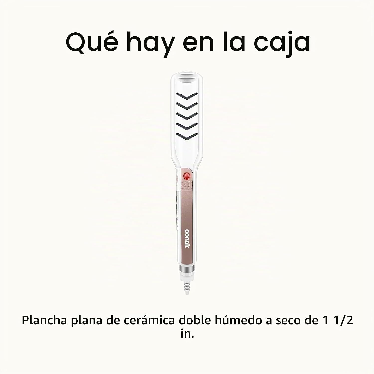 Conair Plancha de Cerámica Doble, Alisadora de Cabello de 1 1\/2 Pu...