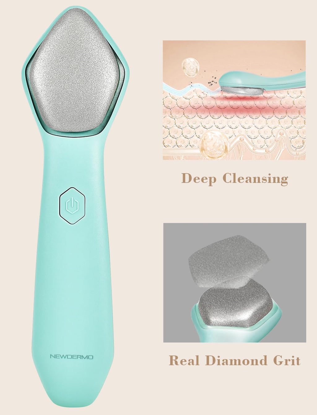 Máquina de microdermoabrasión de diamante NEWDERMO Pro, varita eléc...