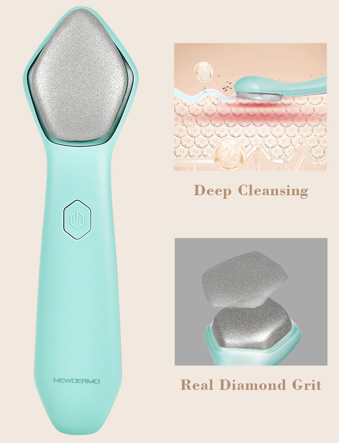 Máquina de microdermoabrasión de diamante NEWDERMO Pro, varita eléc...