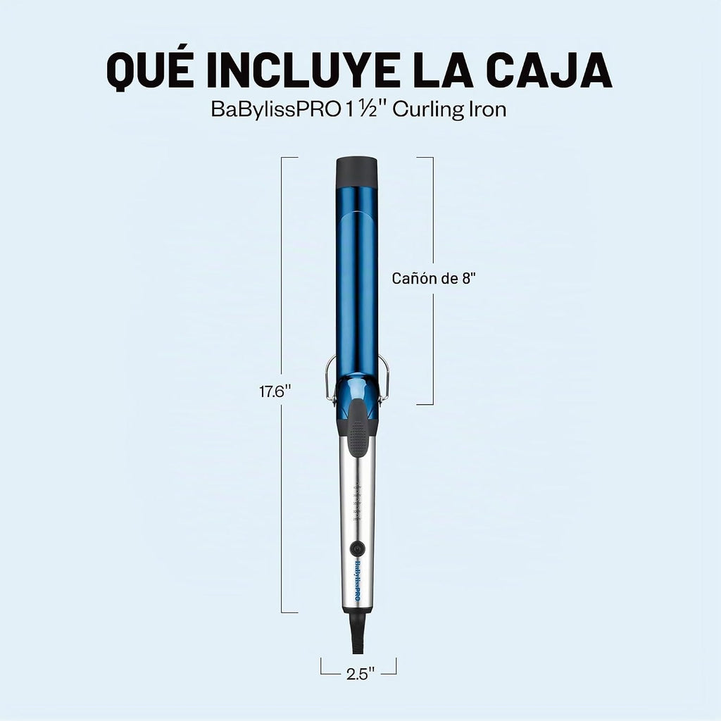 BabylissPRO Rizador profesional Nano Titanium con barril extendido\...