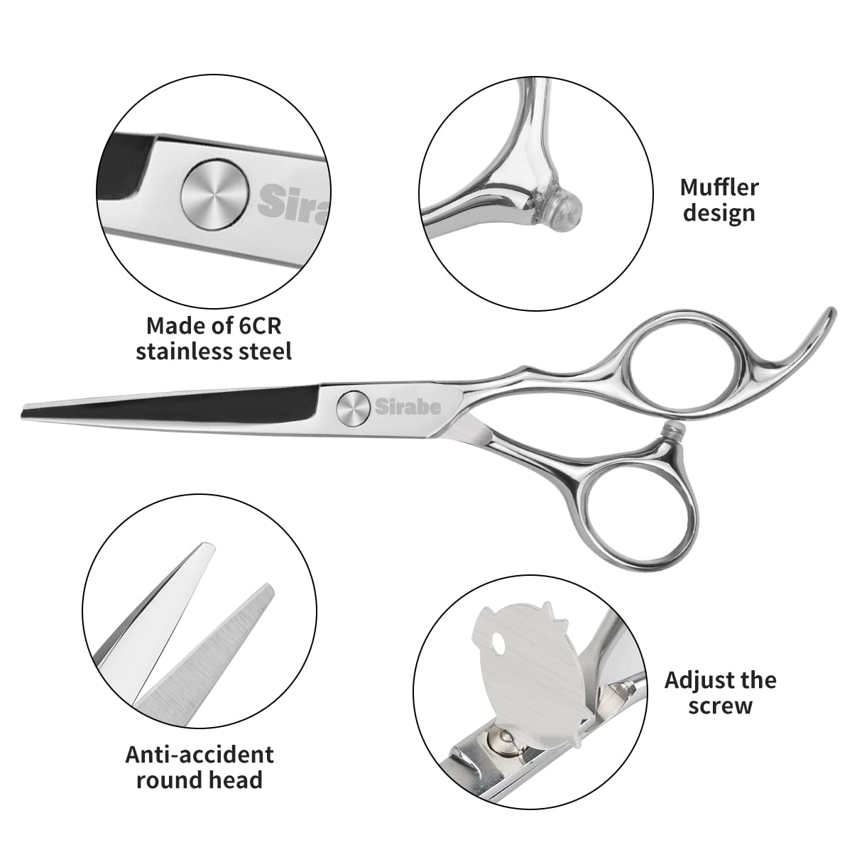 Juego de tijeras de corte de cabello y adelgazamiento, tijeras prof...