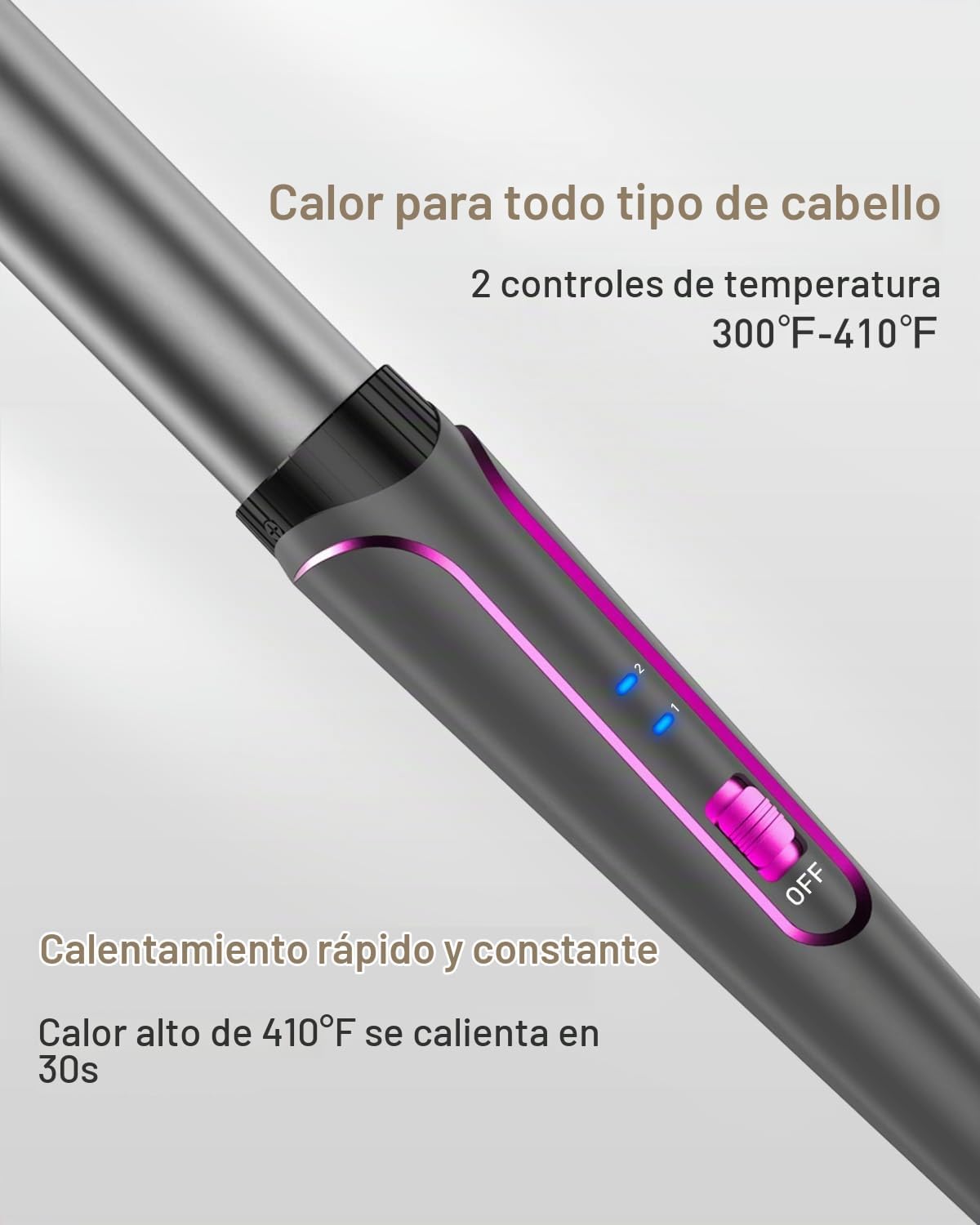 BESTOPE PRO Juego de rizadores 5 en 1, rizador de pelo de 3 barrile...