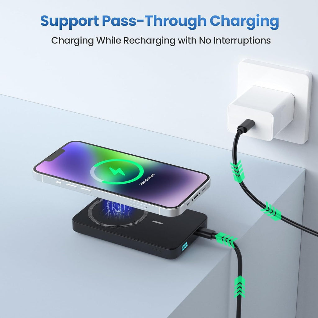 Cargador portátil magnético de 10800mAh para paquete de batería Mag...