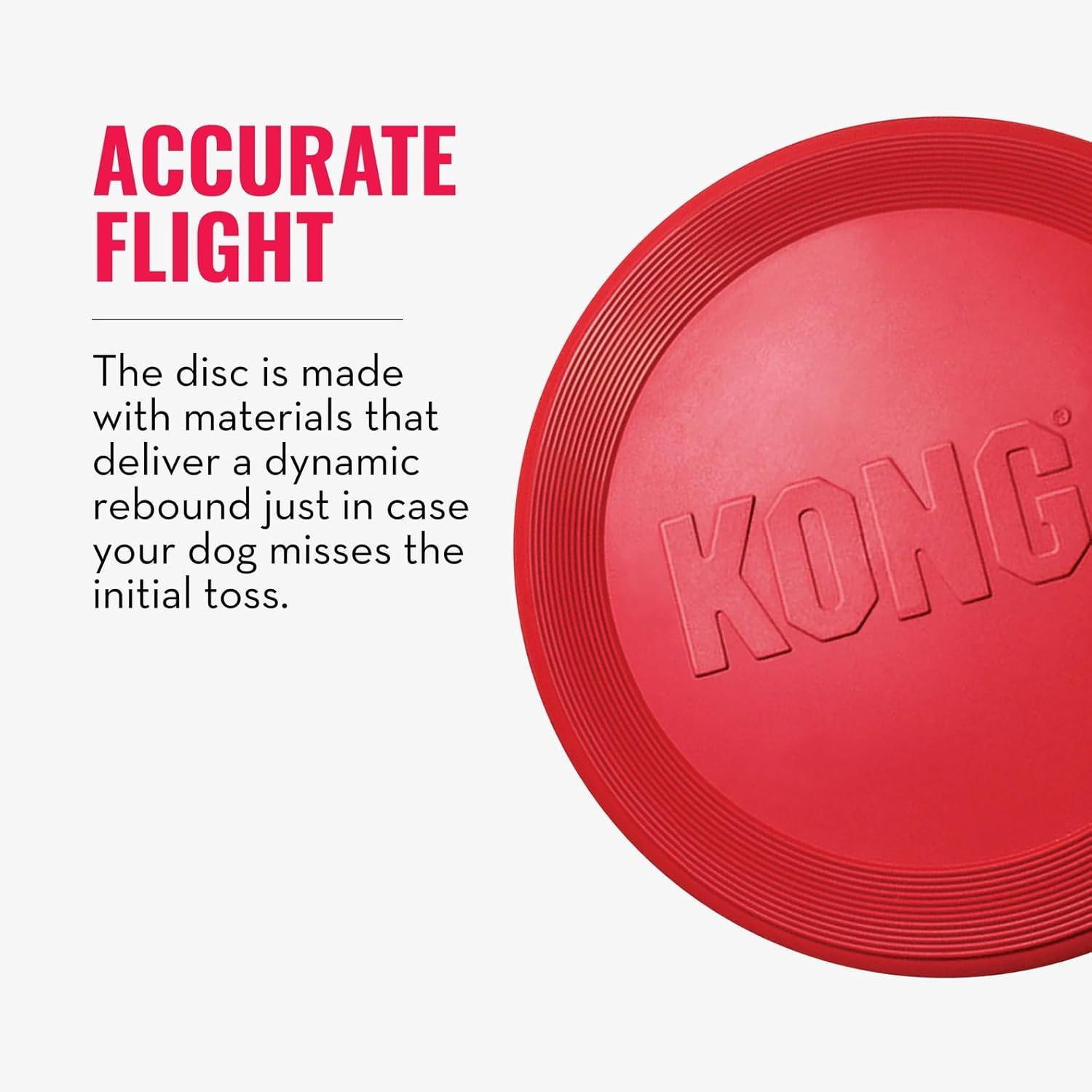 KONG Flyer - Juguete duradero para perros para jugar al aire libre...