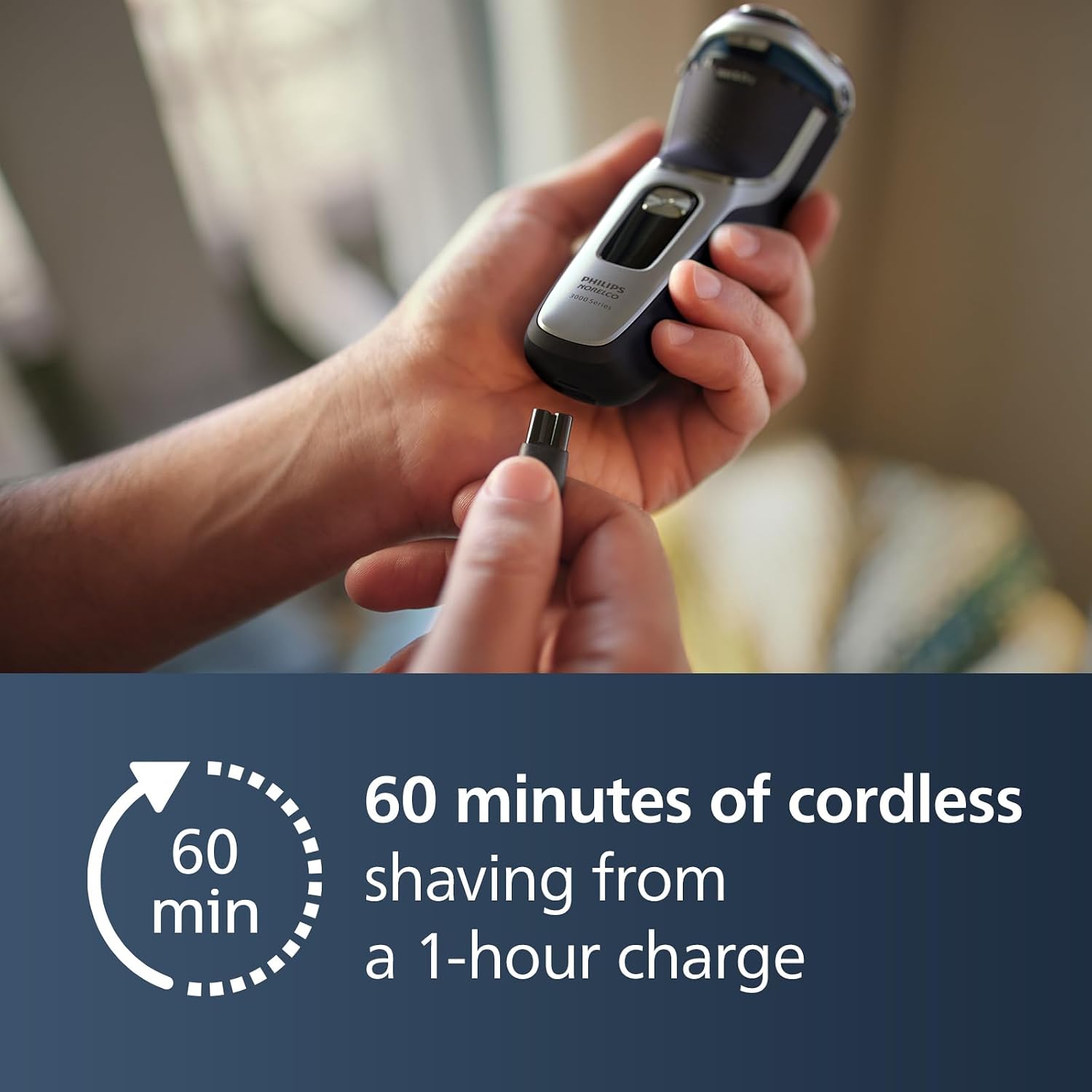 Philips Norelco Shaver 3900, afeitadora recargable en seco y húmedo...