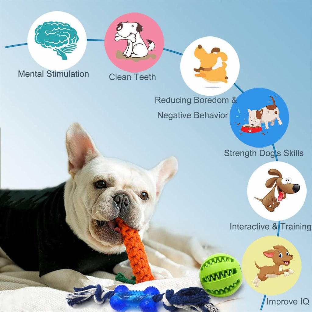 Beiker Juguetes masticables para dentición para perros, paquete de...
