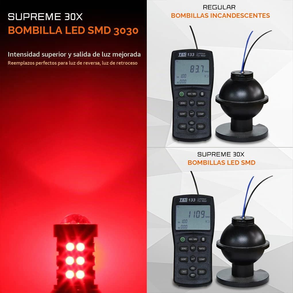 GLOFE 9005 9006 HB3 HB4 Bombillas LED Rojas H10 Xtreme Súper Brilla...