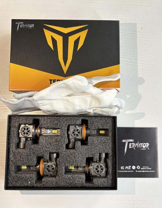 Termitor - Último combo de bombillas H11 9005, 150,000 lm de haz al...