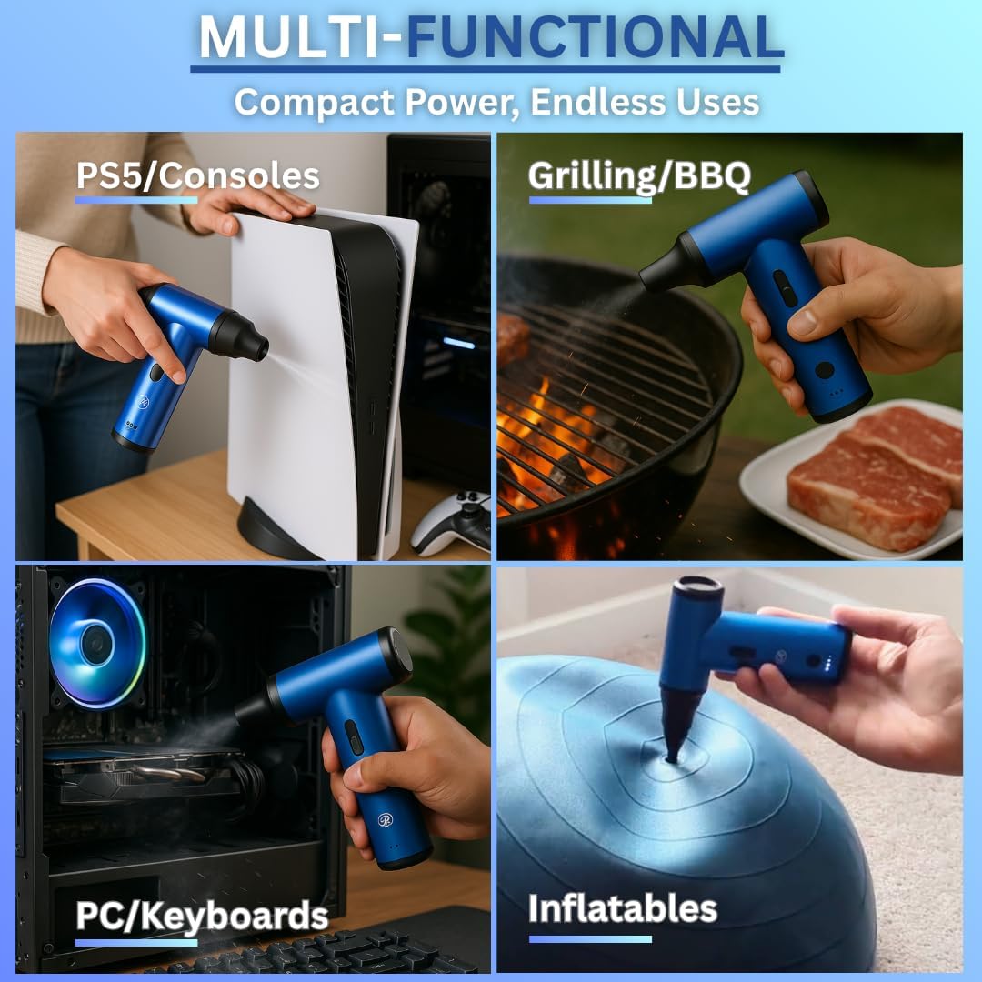 Pistola sopladora eléctrica de aire comprimido, mini soplador recar...