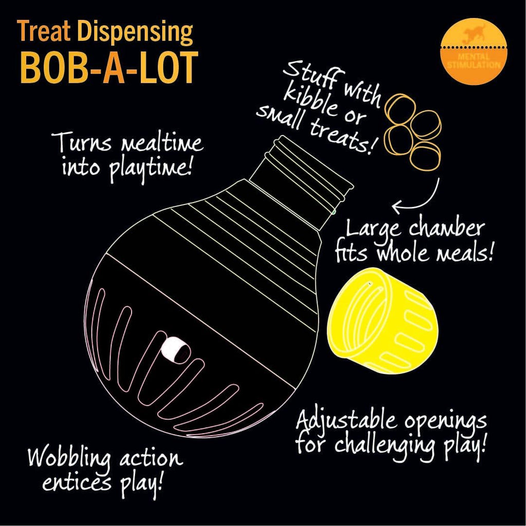 Starmark Juguete dispensador de bocadillos Bob-a-Lot para perros, p...