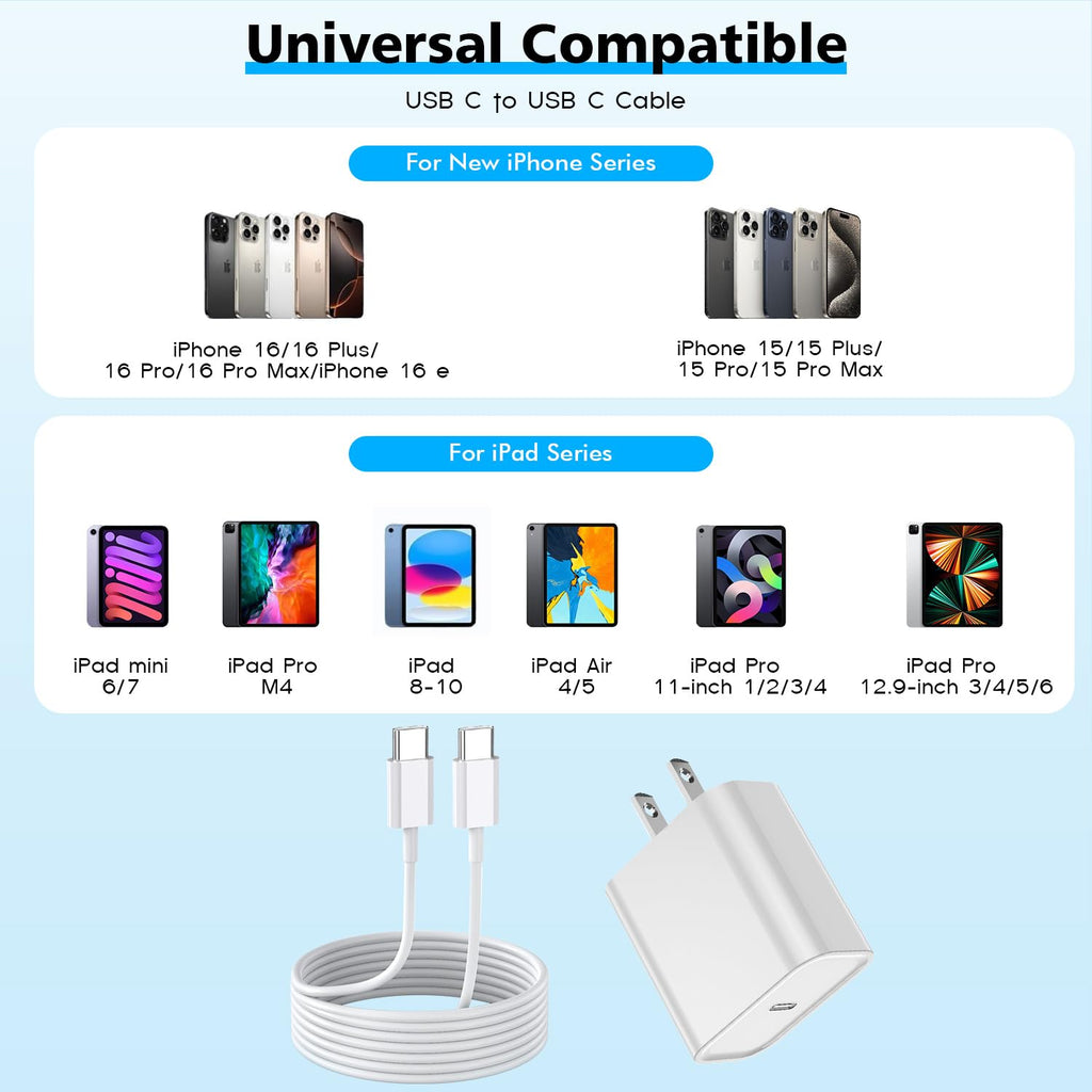 [Certificado MFi de Apple] Cable largo USBC a USBC de 10 pies de ca...