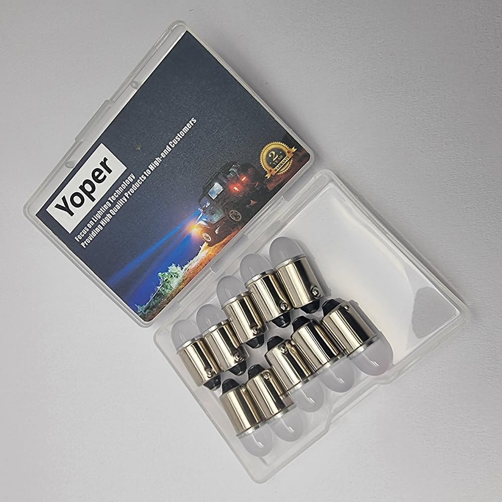 Yoper BA9S 53 57 1895 64111 foco LED para auto de 12V, rojo