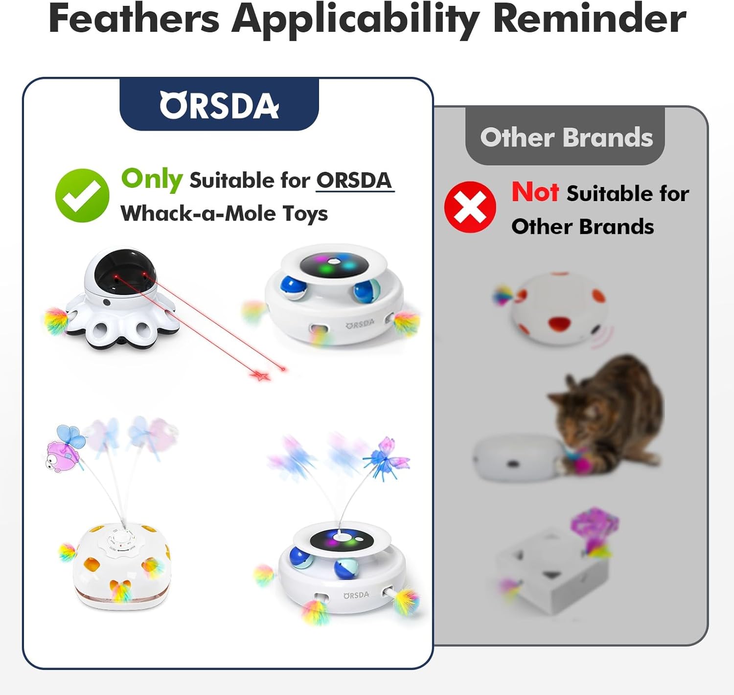 ORSDA 6 piezas de accesorios intercambiables para juguetes de pluma...