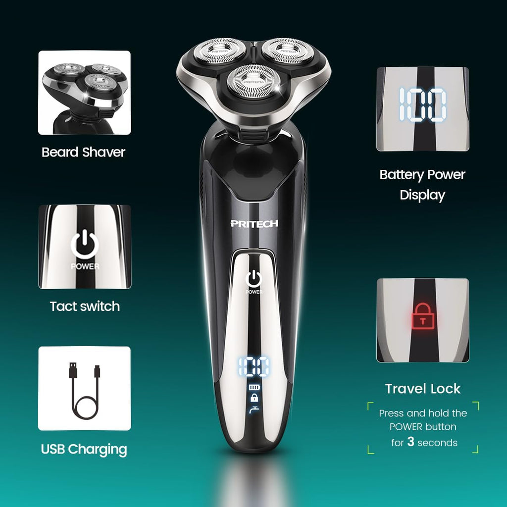 Maquinilla de Afeitar Eléctrica para Hombres - Afeitadora Eléctrica...