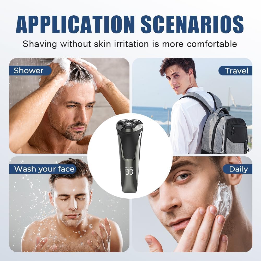 Snapbuy - Maquinilla de afeitar eléctrica para hombres, afeitadora...