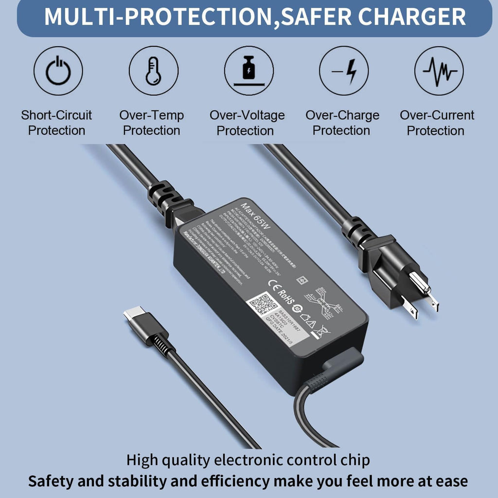 Cargador USB C de 65 W para laptop Lenovo Thinkpad\/Yoga\/Chromeboo...