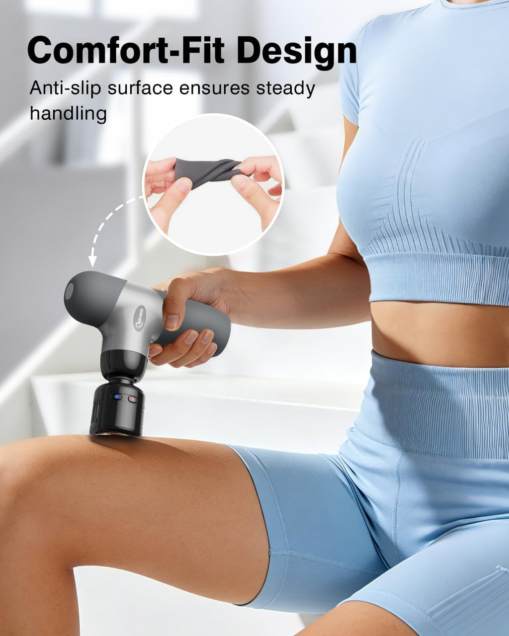 cotsoco Mini pistola de masaje con terapia de calor y frío para rec...