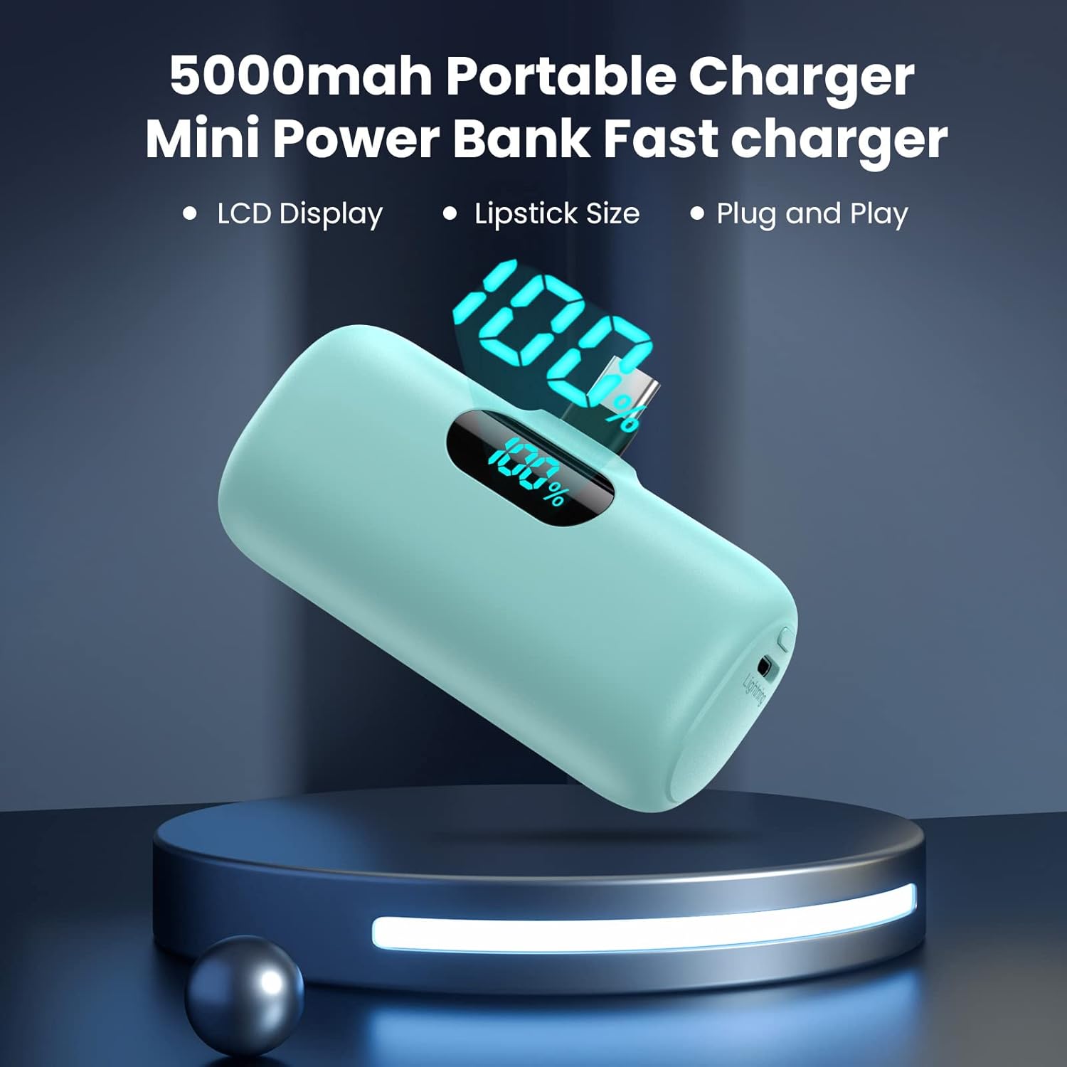 Feob Cargador Portátil Mini 5000mAh Banco de Energía, Cargador Port...
