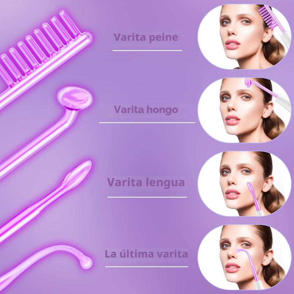 Varita Facial de Alta Frecuencia-UUPAS Máquina Facial Portátil de M...