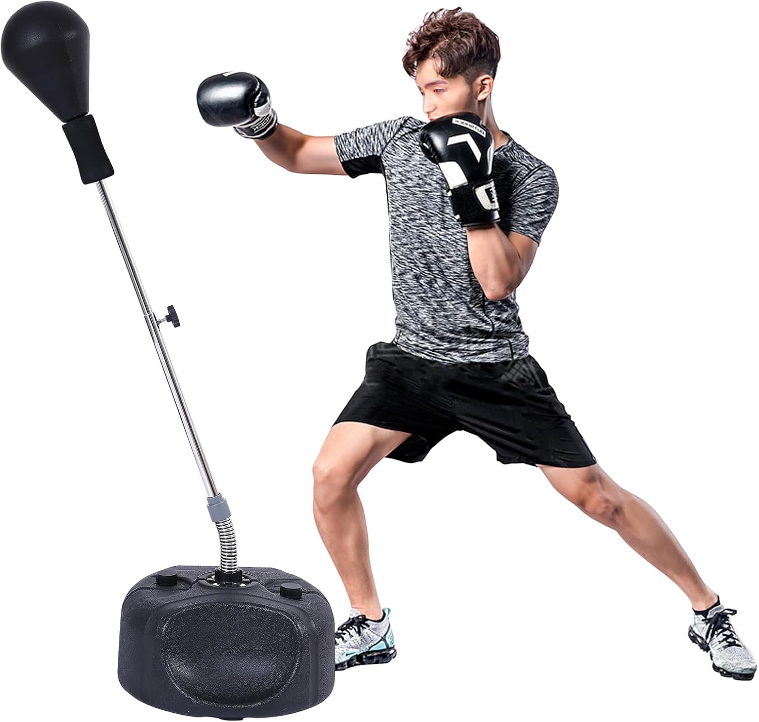 Stiatu Saco de Boxeo con Soporte, Saco de Boxeo Pesado, Barra Refle...