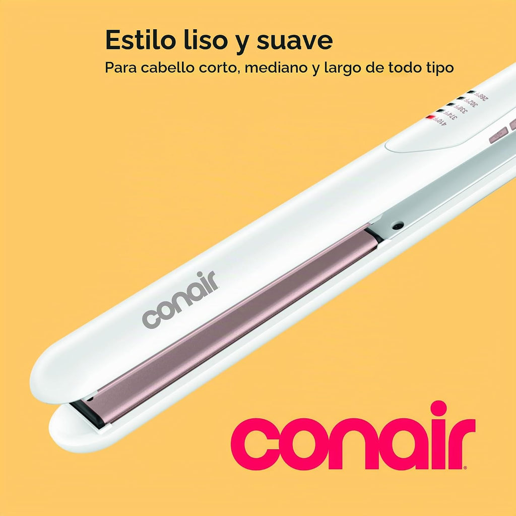 Conair Plancha plana de cerámica doble, plancha de pelo de 1 pulgad...
