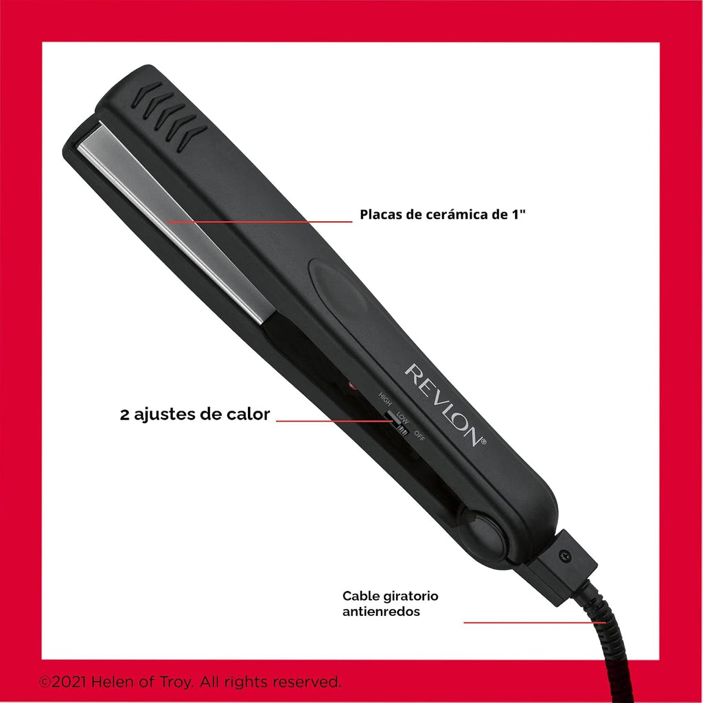 Plancha para cabello de crámica de tamaño medio Revlon Rvst2043 | R...