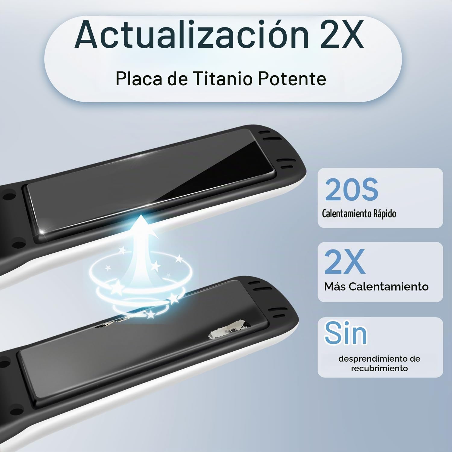 SUNMAY Alisador de pelo inalámbrico, mini plancha plana portátil pa...