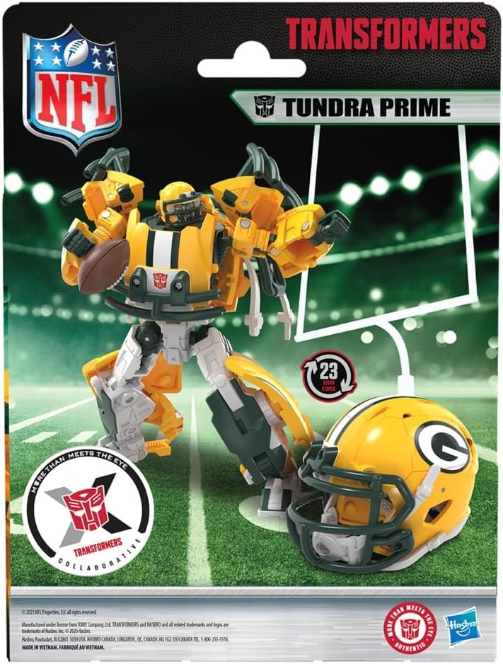 Transformers NFL Green Bay Packers Tundra Prime - Figura de acción...