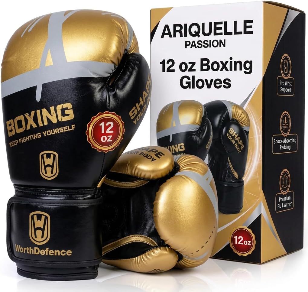 ARIQUELLE PASSION Guantes de boxeo de 12 oz para hombres y mujeres...