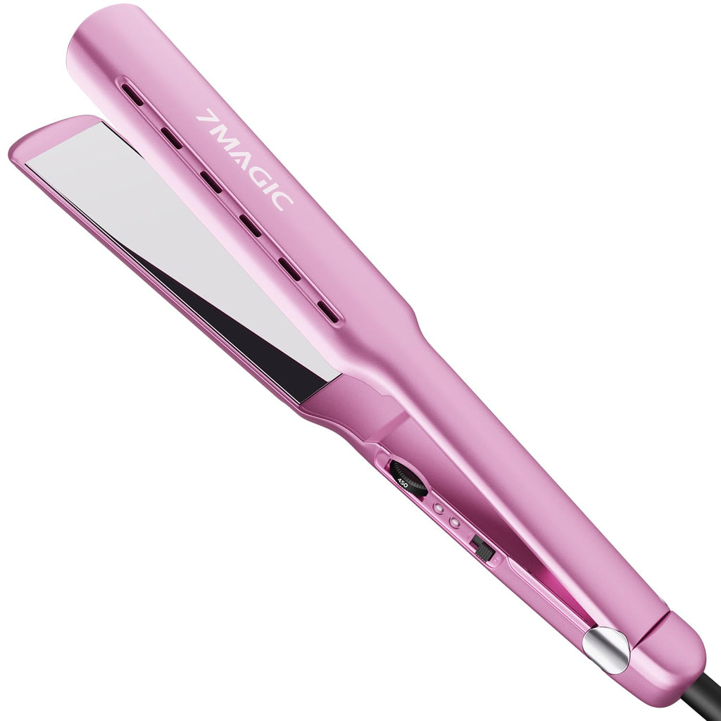 7MAGIC Alisadora de Cabello Nano Titanio, Plancha Plana de 1.7"...