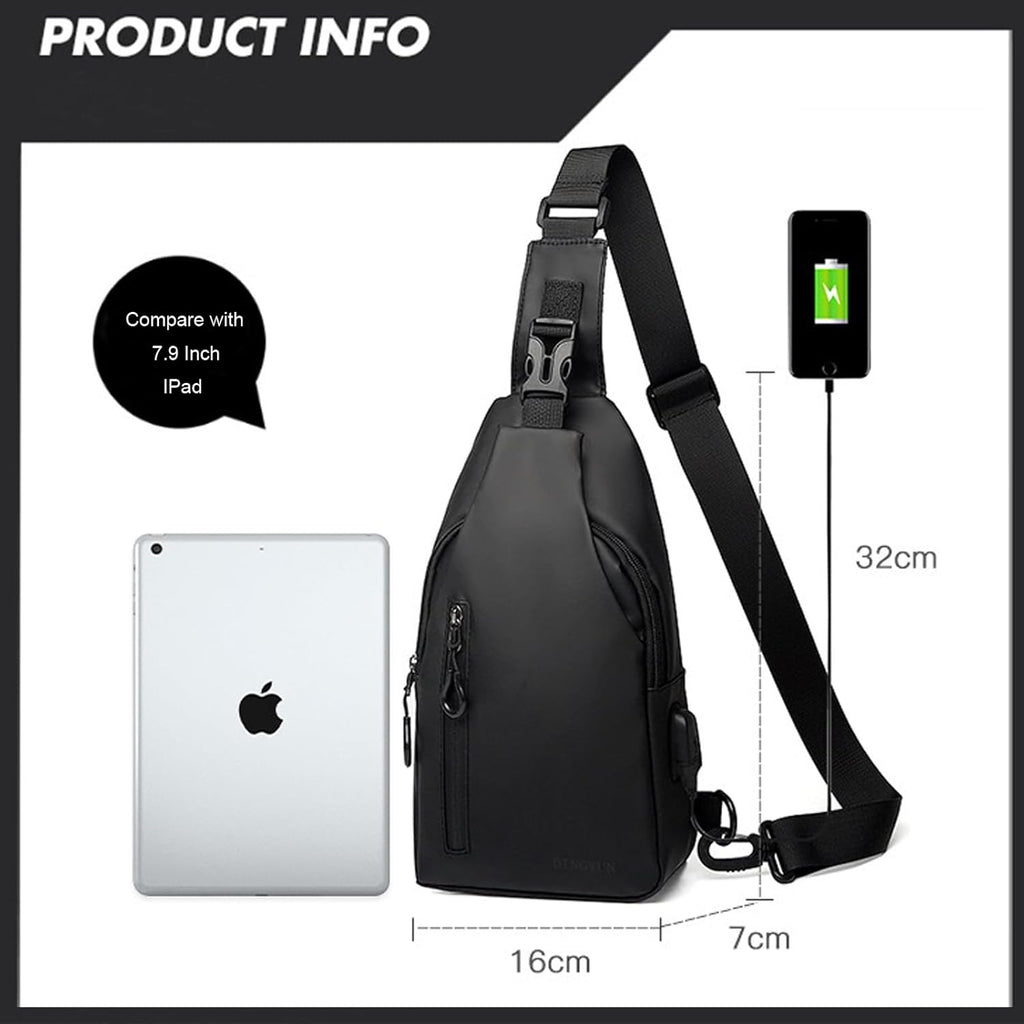 DAYELIVE Bolso bandolera impermeable para hombre, bolso cruzado de...