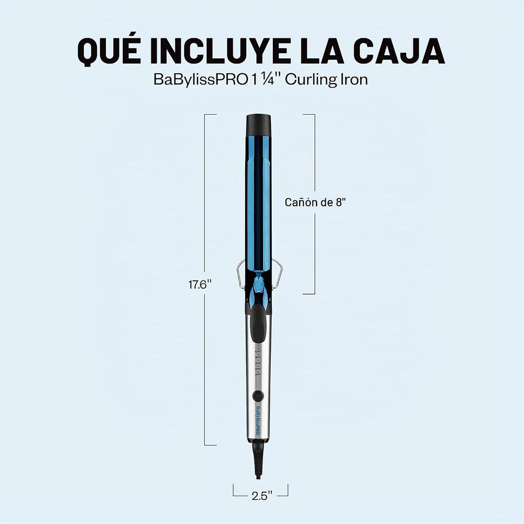 BabylissPRO Rizador profesional Nano Titanium con barril extendido\...