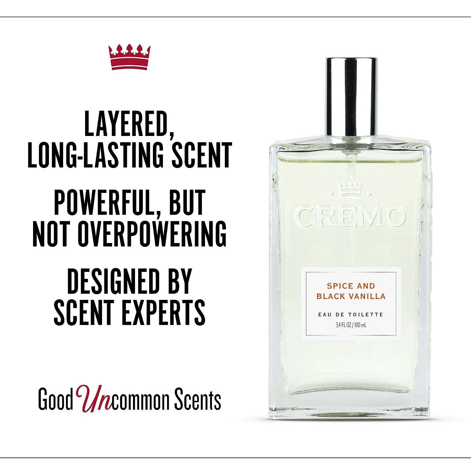 Cremo Colonia para Hombre - Spray de Colonia de Especias y Vainilla...