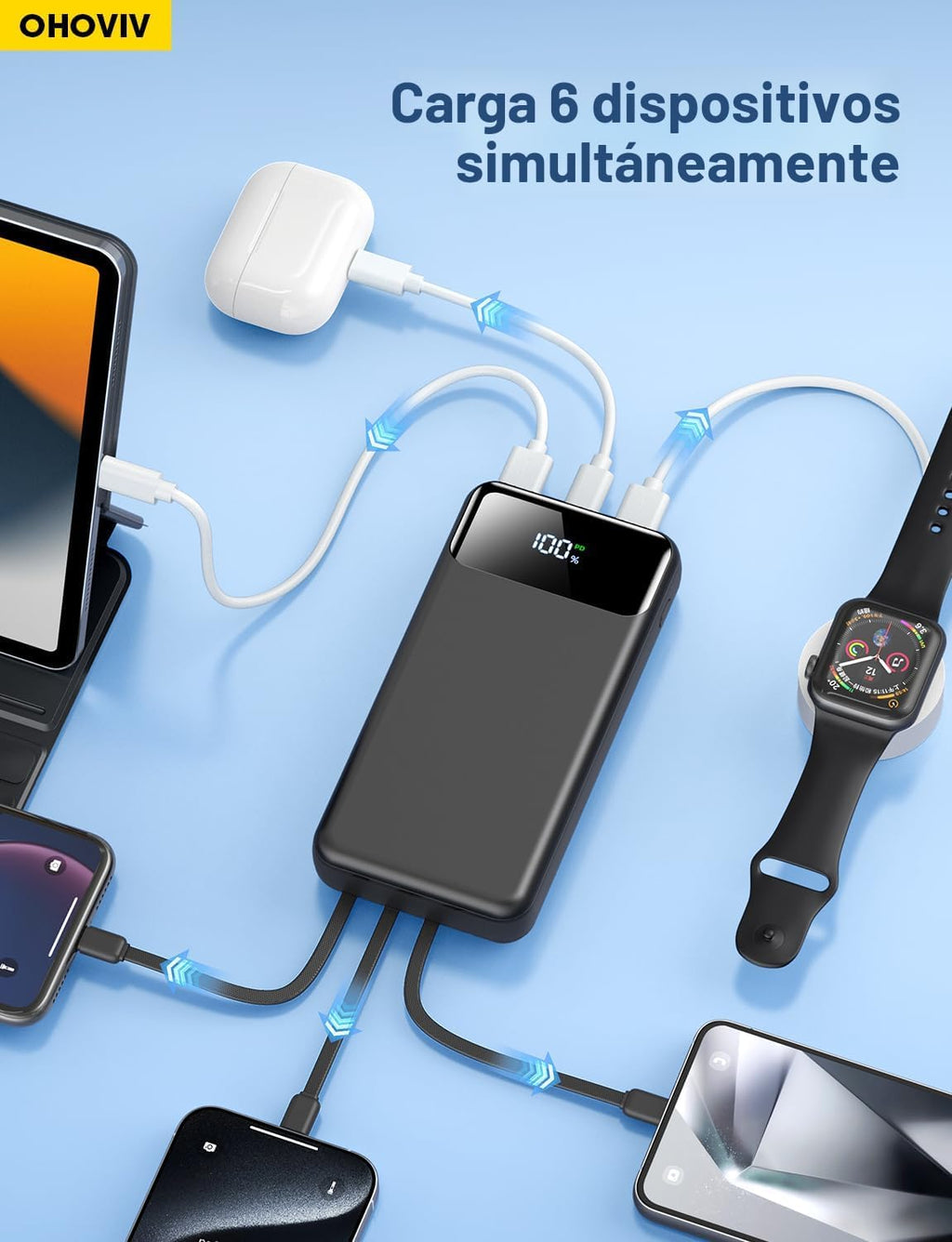 OHOVIV Cargador portátil de batería de 50000 mAh, batería de carga...