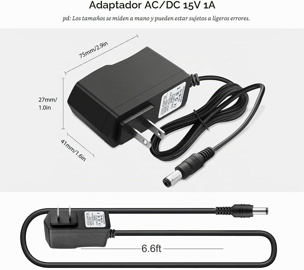 DC 15V 1A Cargador de cable de alimentación de arranque de coche pa...