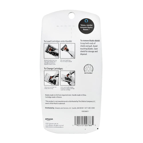 Amazon Basics - Maquinilla de afeitar de 3 cuchillas MotionSphere p...
