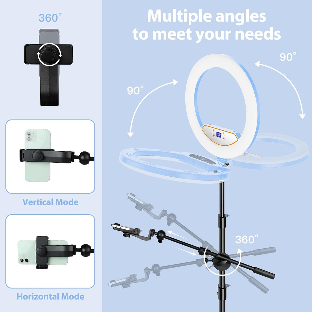 Kit de anillo de luz de 22 pulgadas: trípode de luz de anillo para...